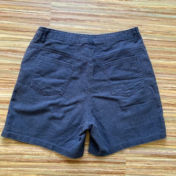Woolrich Textured Cotton Casual Hiking Shorts #3502 Lapis Blue High Rise - Picture 4 of 4